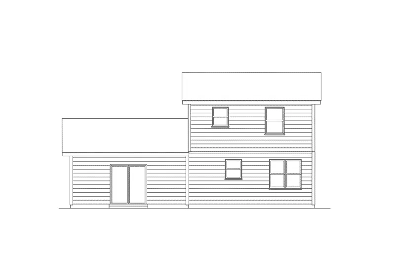 Farmhouse Plan Rear Elevation - Brookdale Country Home 001D-0019 - Search House Plans and More