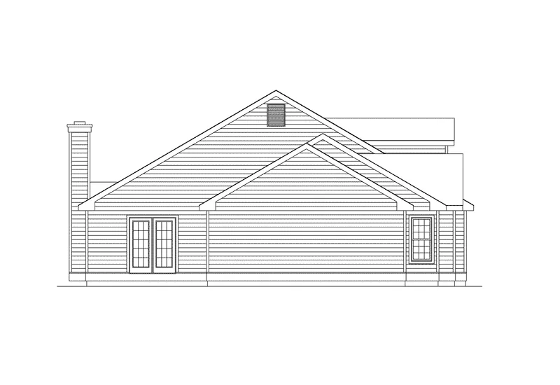Country House Plan Left Elevation - Curtland Ranch Home 001D-0034 - Search House Plans and More