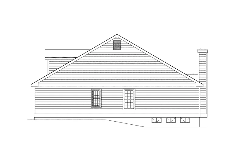 Country House Plan Right Elevation - Curtland Ranch Home 001D-0034 - Search House Plans and More