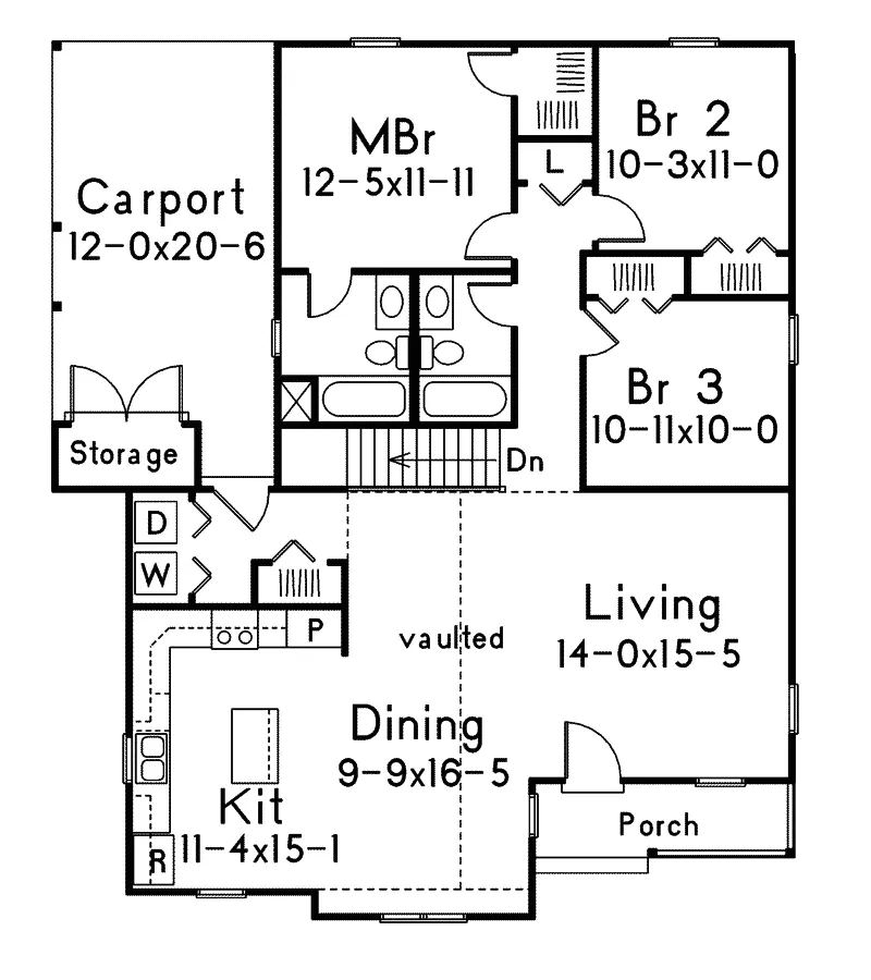 Ranch House Plan First Floor - Franklin Country Ranch Home 001D-0035 - Search House Plans and More