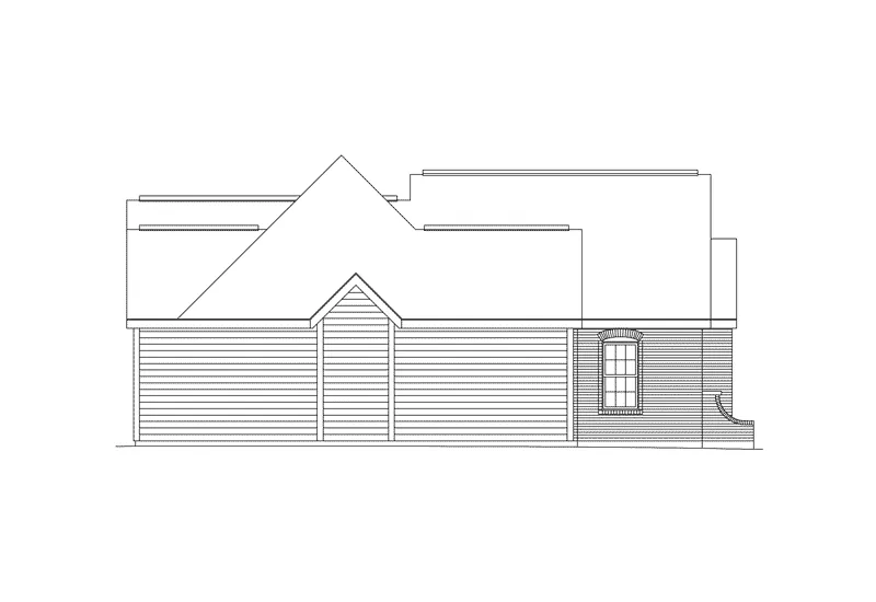 Ranch House Plan Left Elevation - Cumberland Country Ranch Home 001D-0044 - Search House Plans and More