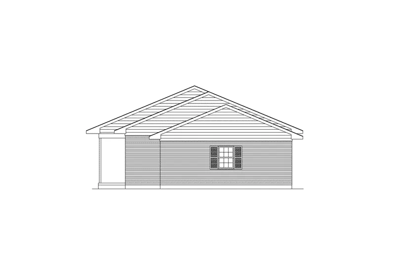 Country House Plan Right Elevation - Saxony I Country Ranch Home 001D-0052 - Shop House Plans and More