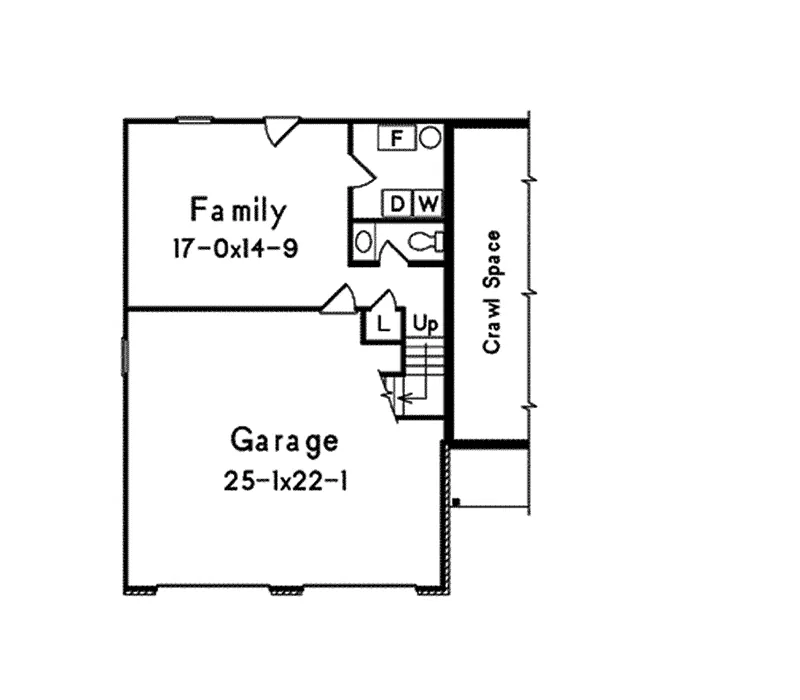 Traditional House Plan Lower Level Floor - Summit Split-Level Home 001D-0054 - Shop House Plans and More