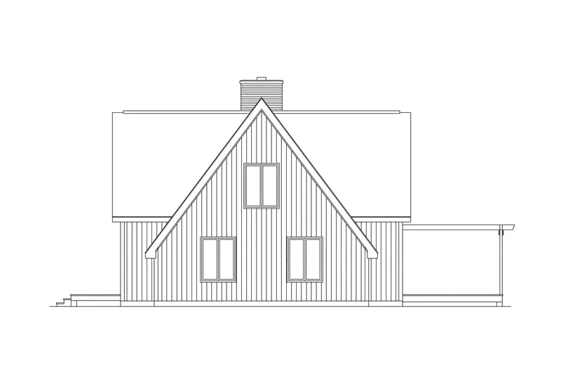 Lake House Plan Rear Elevation - Grandview A-Frame Home 001D-0077 - Search House Plans and More