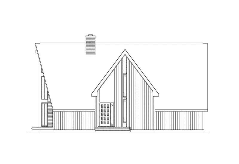 Lake House Plan Right Elevation - Grandview A-Frame Home 001D-0077 - Search House Plans and More