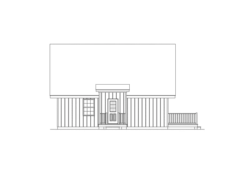 Waterfront House Plan Left Elevation - Woodbridge A-Frame Cottage Home 001D-0086 - Shop House Plans and More