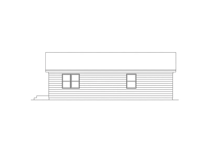 Ranch House Plan Rear Elevation - Oakland Small Home 001D-0089 - Shop House Plans and More
