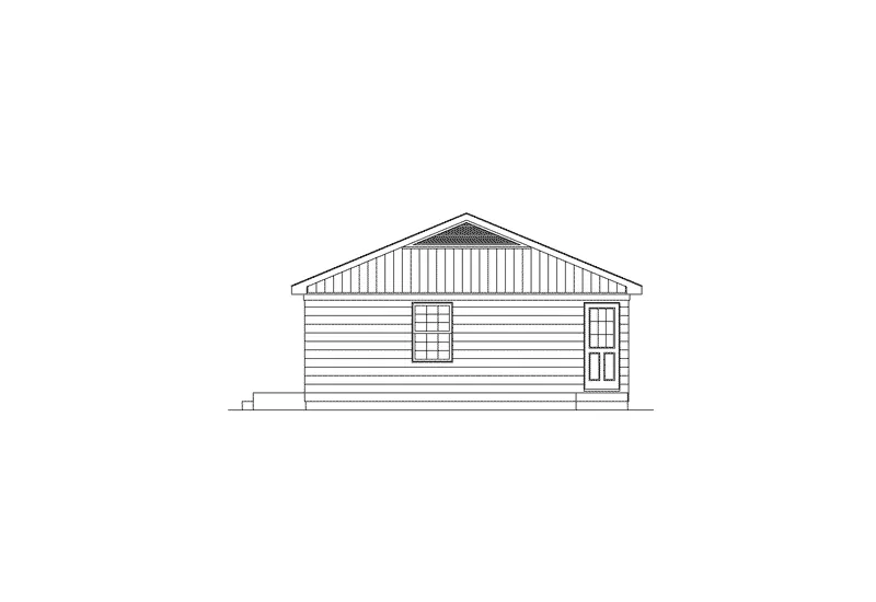 Ranch House Plan Right Elevation - Oakland Small Home 001D-0089 - Shop House Plans and More