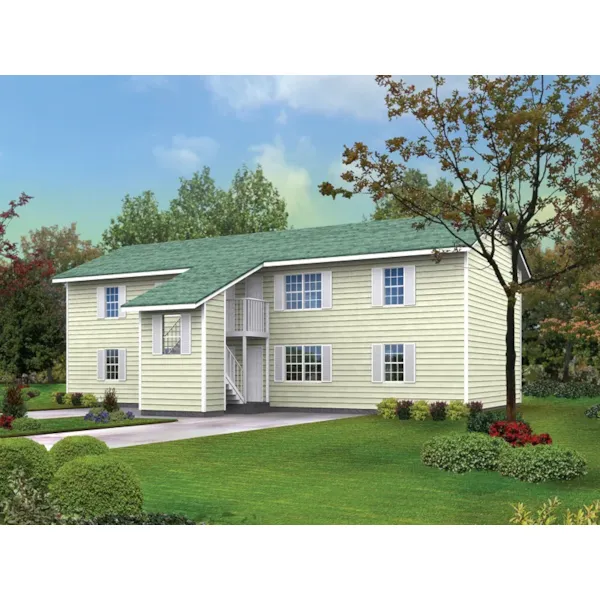 Villager I Two-Story Fourplex Plan 001D-0094 - Shop House Plans and More