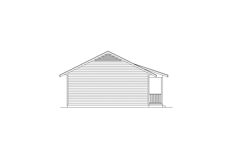 Multi-Family House Plan Left Elevation - Salem II Ranch Duplex 001D-0098 - Shop House Plans and More