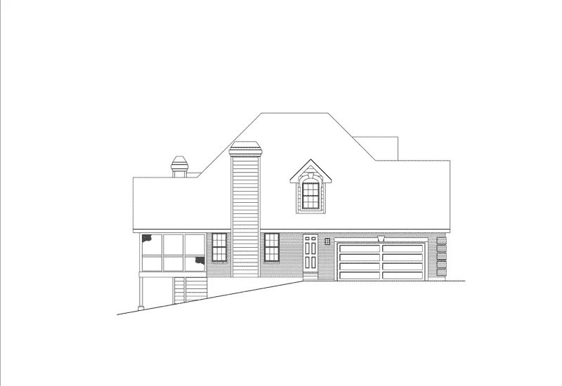 Traditional House Plan Left Elevation - Osborne Traditional Home 007D-0001 - Shop House Plans and More