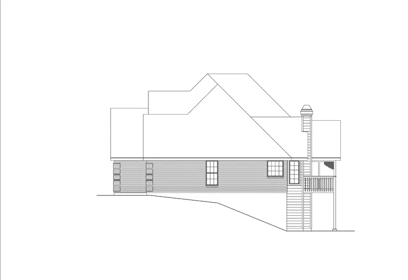 Traditional House Plan Right Elevation - Osborne Traditional Home 007D-0001 - Shop House Plans and More