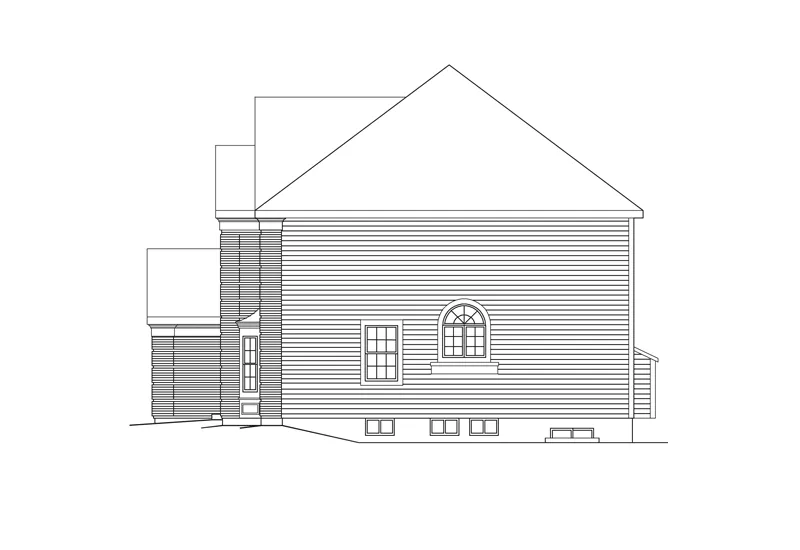 Traditional House Plan Rear Elevation - Vandemark Traditional Home 007D-0006 - Shop House Plans and More