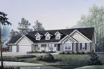 Ranch House Plan Front Image - Foxbury Atrium Ranch Lovely Home 007D-0010 - Search House Plans and More