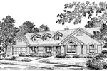 Ranch House Plan Front Image of House - Foxbury Atrium Ranch Lovely Home 007D-0010 - Search House Plans and More