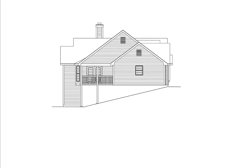 Ranch House Plan Left Elevation - Foxbury Atrium Ranch Lovely Home 007D-0010 - Search House Plans and More
