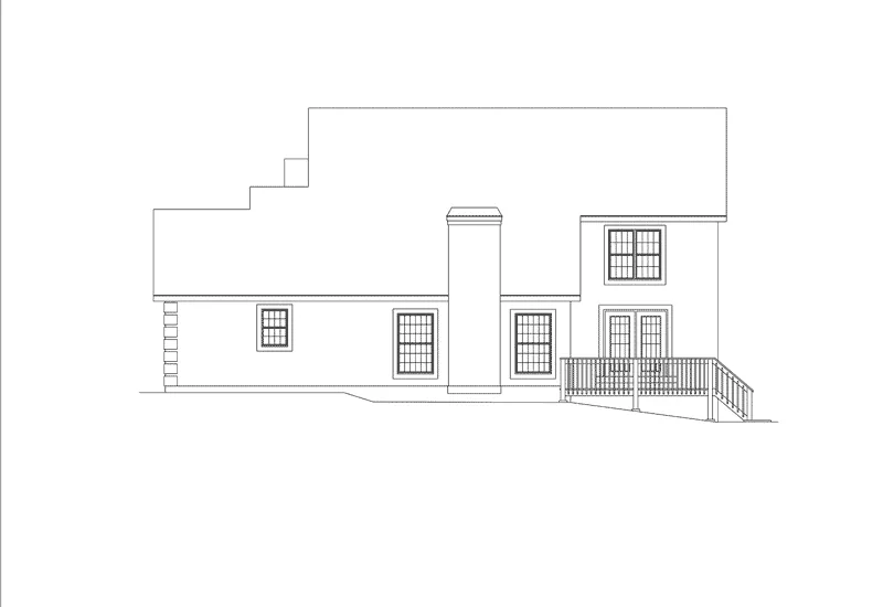 Sunbelt House Plan Right Elevation - Norwick Traditional Home 007D-0014 - Shop House Plans and More