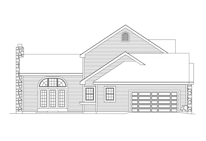 Country House Plan Left Elevation - Countryview Plantation Home 007D-0015 - Search House Plans and More