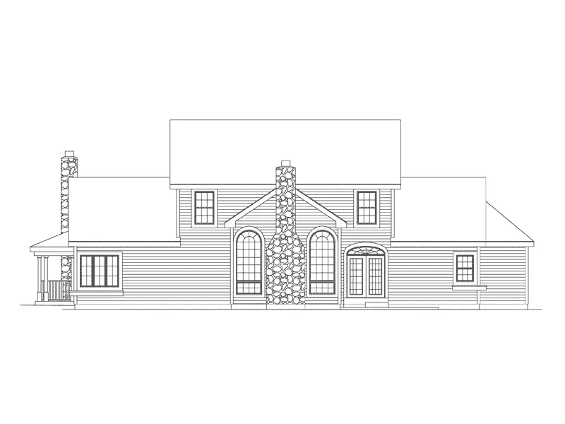 Country House Plan Rear Elevation - Countryview Plantation Home 007D-0015 - Search House Plans and More