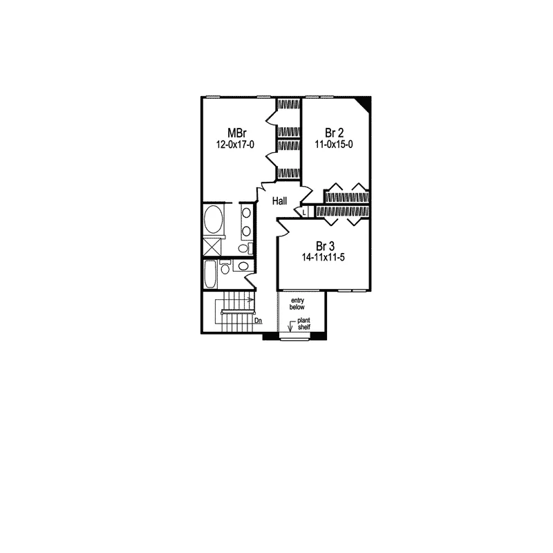 Multi-Family House Plan Second Floor - Forest Hill Fourplex Home 007D-0023 - Search House Plans and More