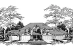 Multi-Family House Plan Front Image of House - Forest Hill Fourplex Home 007D-0023 - Search House Plans and More