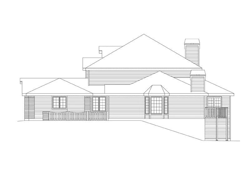 Multi-Family House Plan Right Elevation - Forest Hill Fourplex Home 007D-0023 - Search House Plans and More