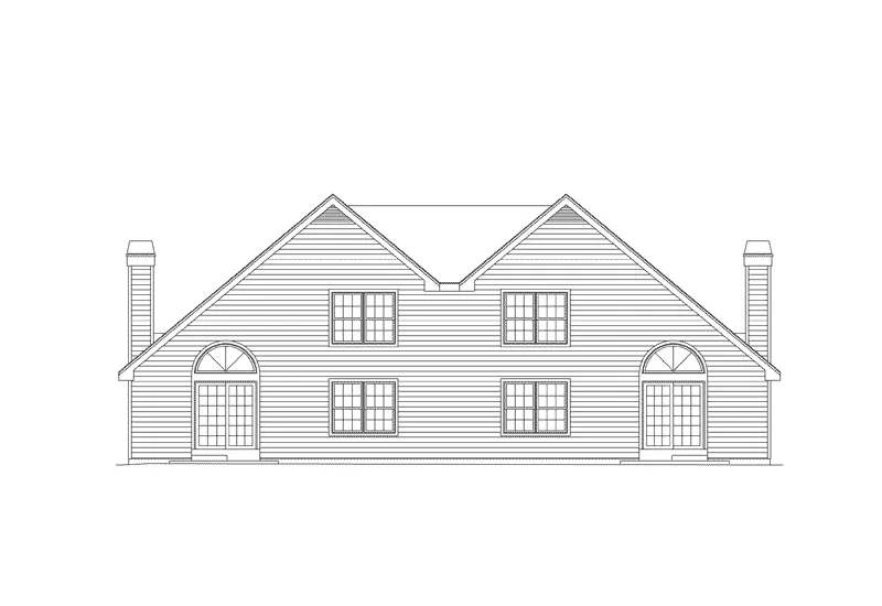 Country House Plan Rear Elevation - Countryridge Farmhouse Duplex 007D-0024 - Search House Plans and More