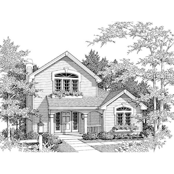 Highland Pass Narrow Lot Home Plan 007D-0032 - Search House Plans and More