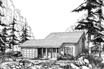Cabin & Cottage House Plan Front Image of House - Tahoe Saltbox Country Home 007D-0036 - Shop House Plans and More