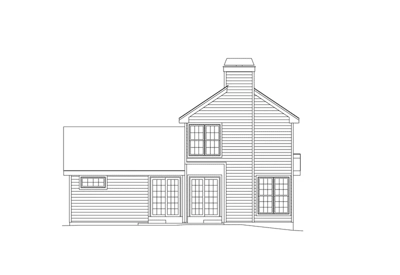 Neoclassical House Plan Rear Elevation - Woodfield  Country Home 007D-0038 - Shop House Plans and More