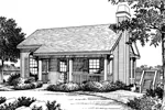 Mountain House Plan Front Image of House - Woodsmill Vacation Cabin Home 007D-0042 - Shop House Plans and More