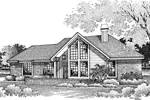 Modern House Plan Front Image of House - Oakshire Contemporary Home 007D-0045 - Shop House Plans and More