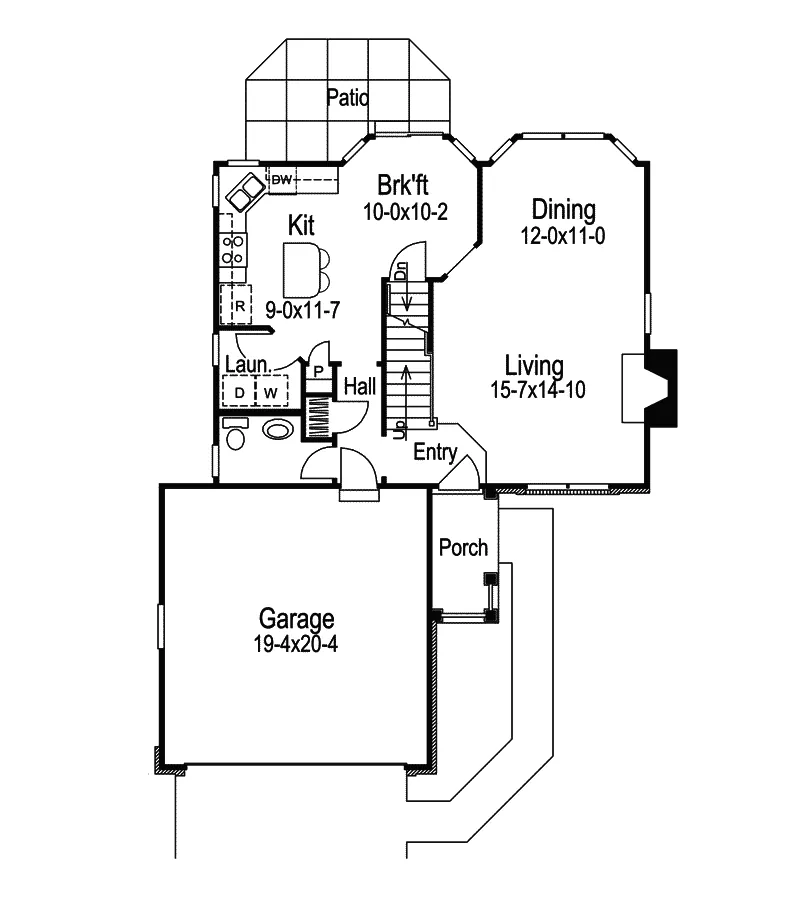 Neoclassical House Plan First Floor - Ashley Park Narrow Lot Home 007D-0054 - Search House Plans and More