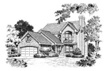 Neoclassical House Plan Front Image of House - Ashley Park Narrow Lot Home 007D-0054 - Search House Plans and More