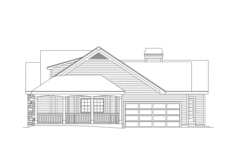 Bungalow House Plan Right Elevation - Summerset Country Home 007D-0055 - Shop House Plans and More