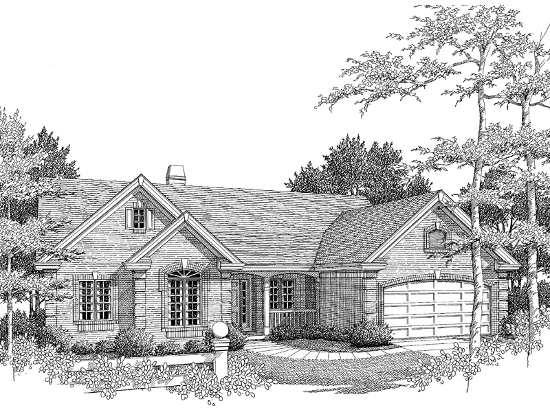 Country House Plan Front Image of House - Roxbury Ranch Home 007D-0065 - Shop House Plans and More