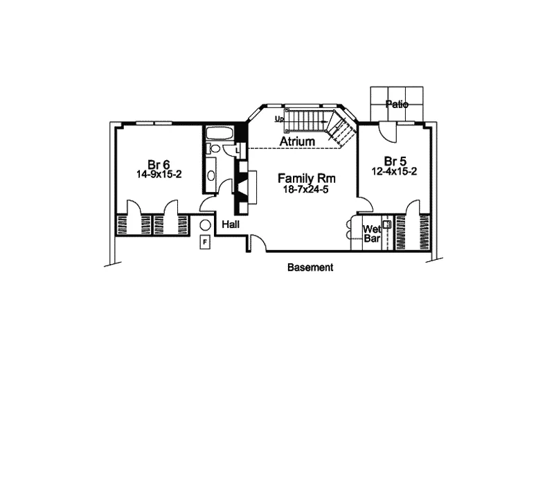 Country House Plan Lower Level Floor - Roxbury Ranch Home 007D-0065 - Shop House Plans and More