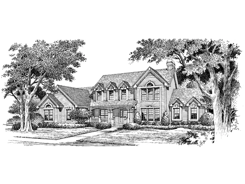 Traditional House Plan Front Image of House - Summerridge Cape Cod Home 007D-0072 - Shop House Plans and More