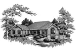 Modern House Plan Front Image of House - Kasington Contemporary Home 007D-0080 - Search House Plans and More