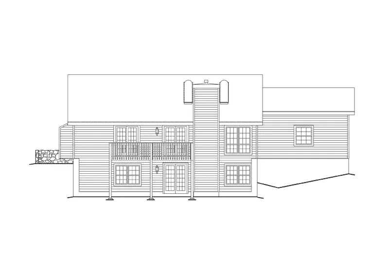 Cabin & Cottage House Plan Rear Elevation - Countryfield Ranch Home 007D-0081 - Search House Plans and More