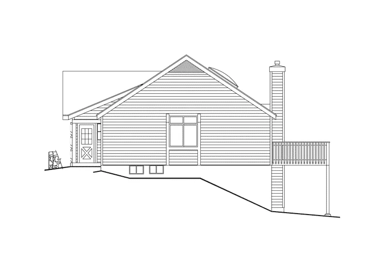 Cabin & Cottage House Plan Right Elevation - Countryfield Ranch Home 007D-0081 - Search House Plans and More