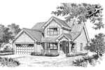 Contemporary House Plan Front Image of House - Hampton Park Traditional Home 007D-0086 - Search House Plans and More