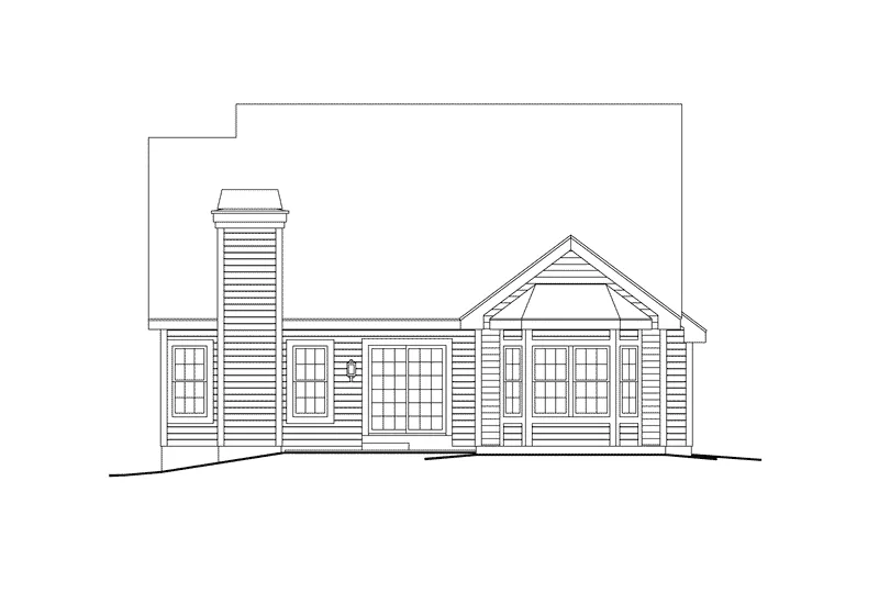 Contemporary House Plan Rear Elevation - Hampton Park Traditional Home 007D-0086 - Search House Plans and More