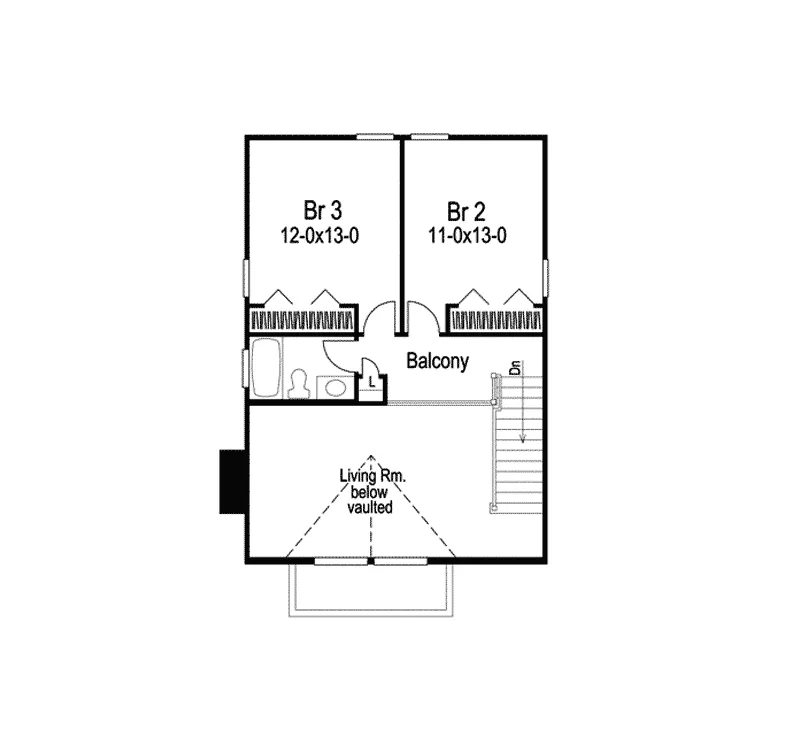 Vacation House Plan Second Floor - Siminridge Sloping Lot Home 007D-0087 - Shop House Plans and More