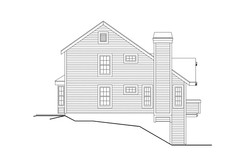 Vacation House Plan Left Elevation - Siminridge Sloping Lot Home 007D-0087 - Shop House Plans and More