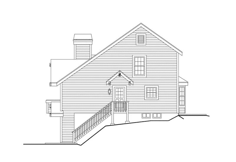 Vacation House Plan Right Elevation - Siminridge Sloping Lot Home 007D-0087 - Shop House Plans and More