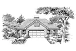 Country House Plan Front Image of House - Cottage Grove Duplex Home 007D-0095 - Search House Plans and More