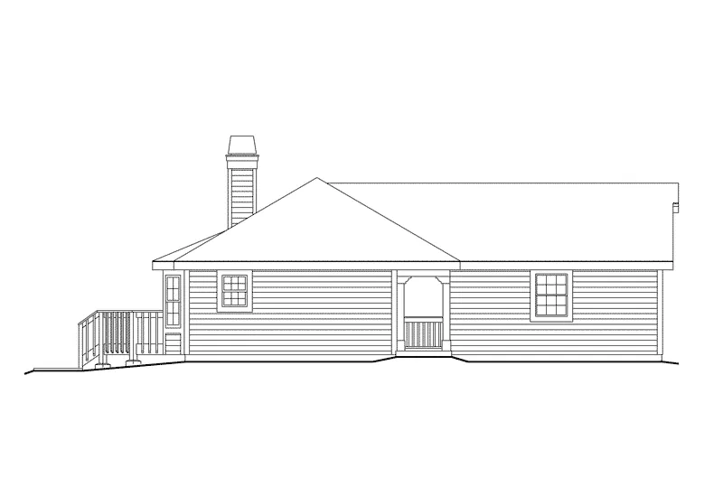 Country House Plan Left Elevation - Cottage Grove Duplex Home 007D-0095 - Search House Plans and More