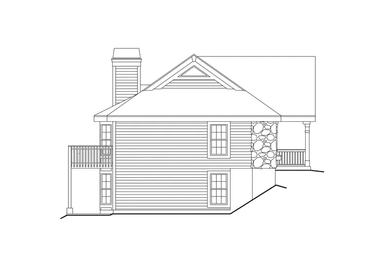 Rustic House Plan Left Elevation - Shadywood Manor Fourplex Home 007D-0096 - Shop House Plans and More