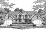Arts & Crafts House Plan Front Image of House - Ashley Place Duplex Home 007D-0097 - Search House Plans and More